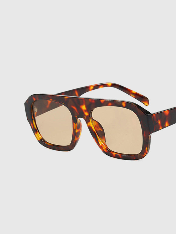 Quadratische Sonnenbrille | Leopard Schildpatt Rahmen | UV400 Schutz