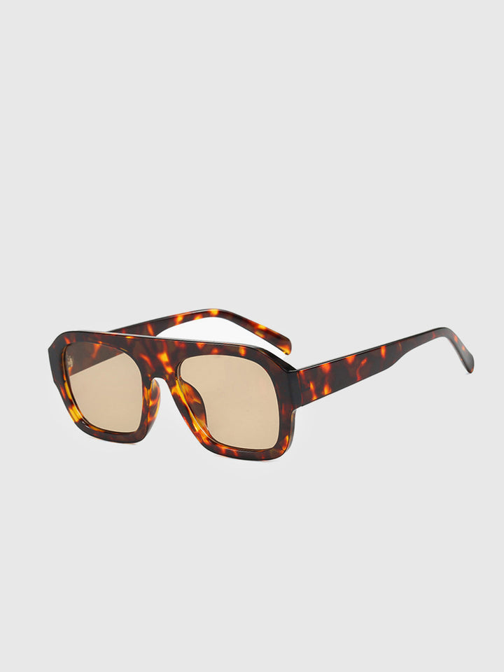 Quadratische Sonnenbrille | Leopard Schildpatt Rahmen | UV400 Schutz