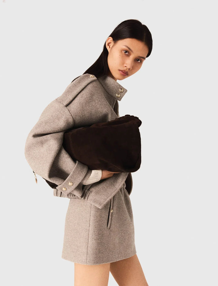 Kurze Wollmischung Jacke | Strukturiert Urban Style