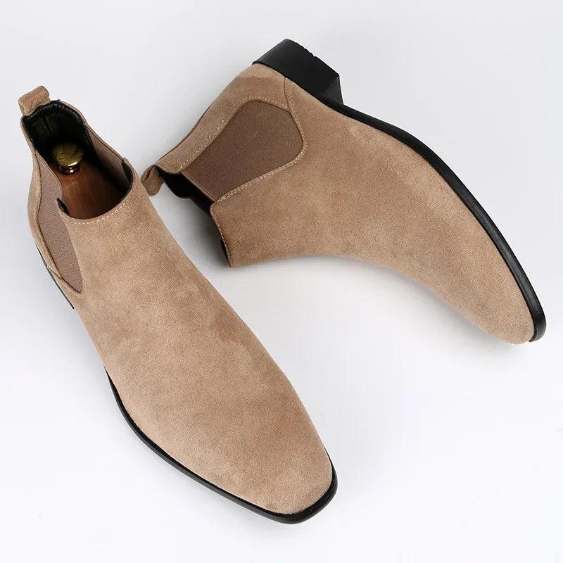 Chelsea Boots aus Faux Suede | Slip-On | Niedriger Absatz