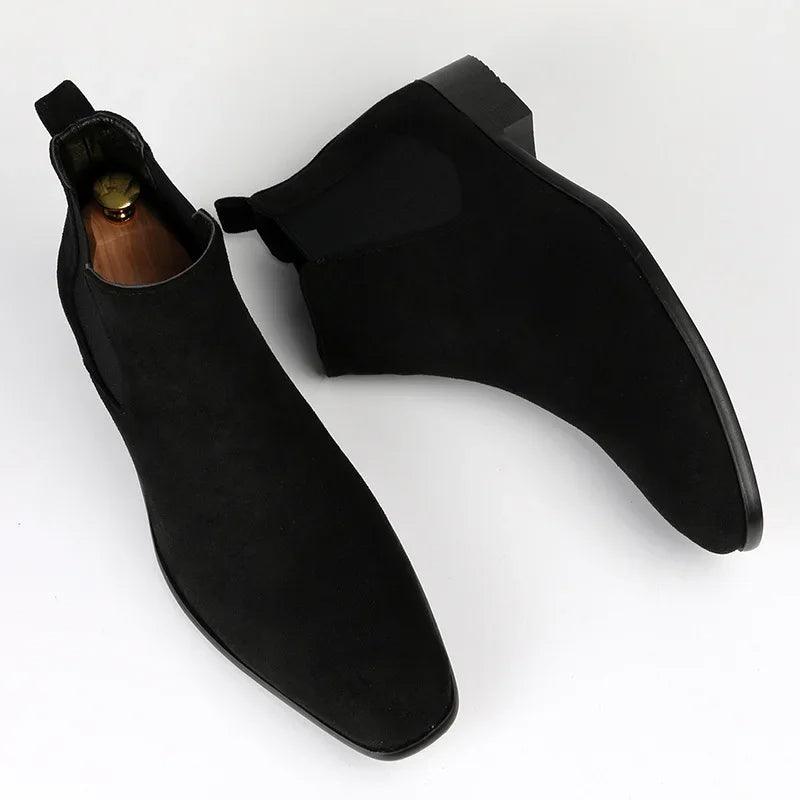 Chelsea Boots aus Faux Suede | Slip-On | Niedriger Absatz