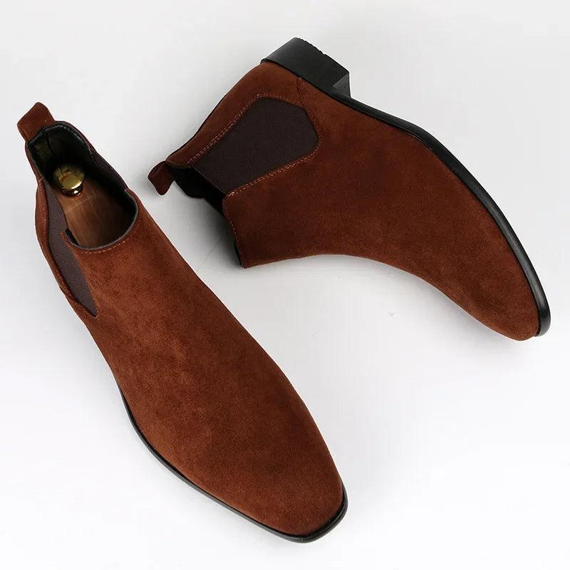 Chelsea Boots aus Faux Suede | Slip-On | Niedriger Absatz