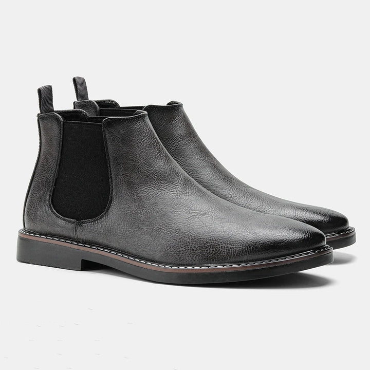 Chelsea Boots | Retro Slip-On | Synthetisches Leder