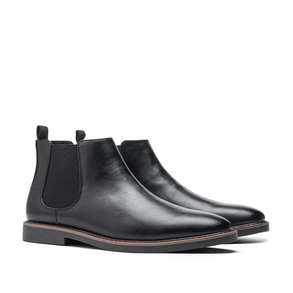 Chelsea Boots | Retro Slip-On | Synthetisches Leder