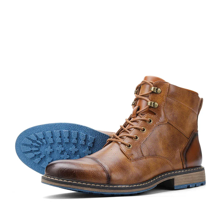 Lace-Up Lederstiefel | Split Leder | Grundlinie Kollektion