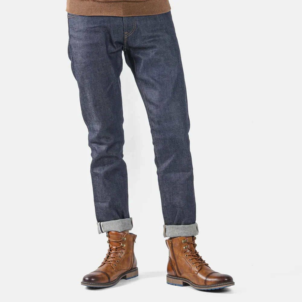 Lace-Up Lederstiefel | Split Leder | Grundlinie Kollektion