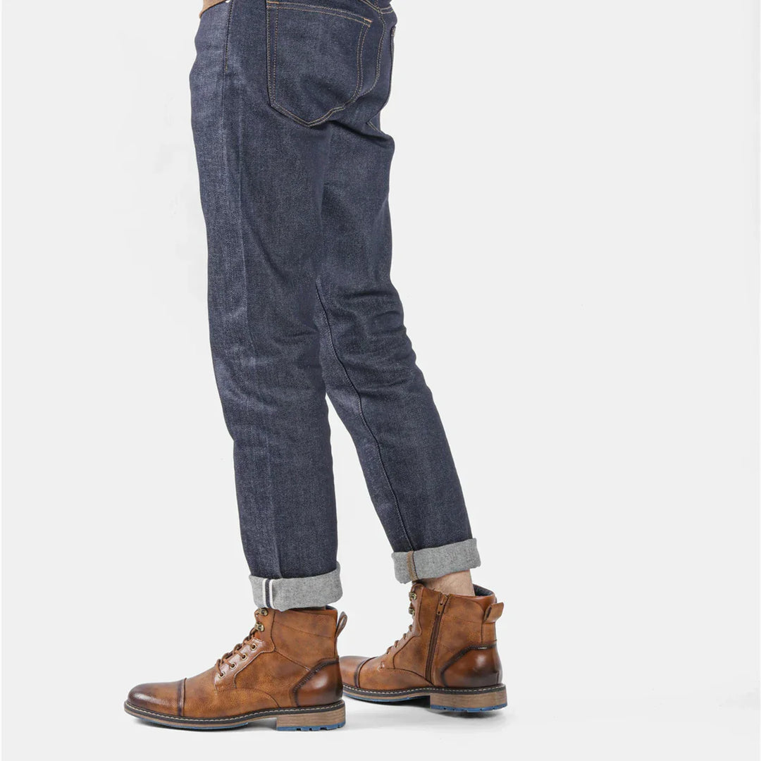 Lace-Up Lederstiefel | Split Leder | Grundlinie Kollektion