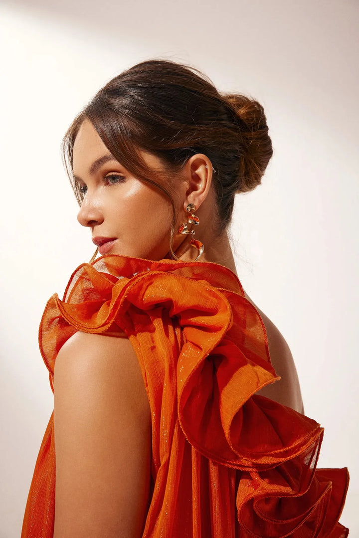 Glanzstück One-Shoulder Floral Maxi Dress | Draped Silhouette | Evening