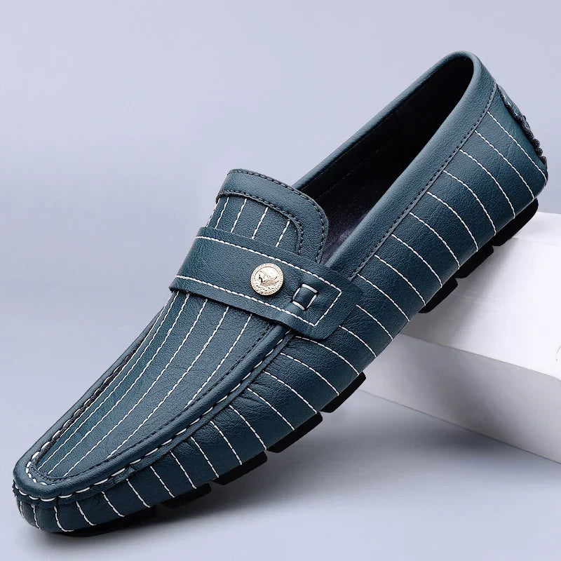 Loafer aus Leder | Nadelstreifen-Detail