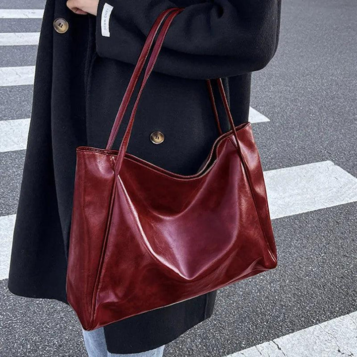 Schultertasche Groß | Weiches PU Leder