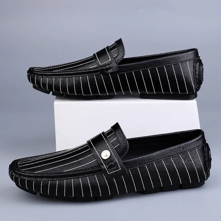 Loafer aus Leder | Nadelstreifen-Detail