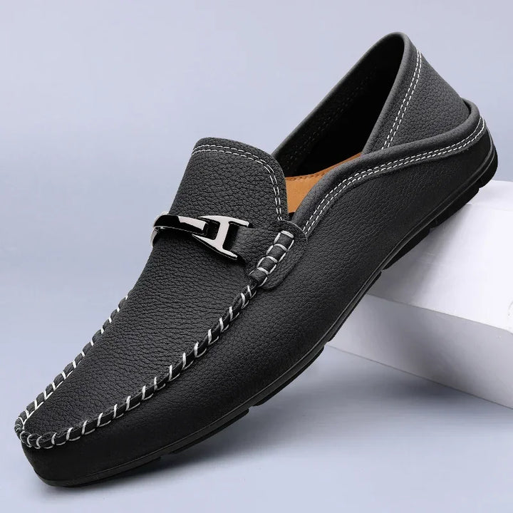 Leder Slipper | Echtes Rindsleder | Slip-On Design