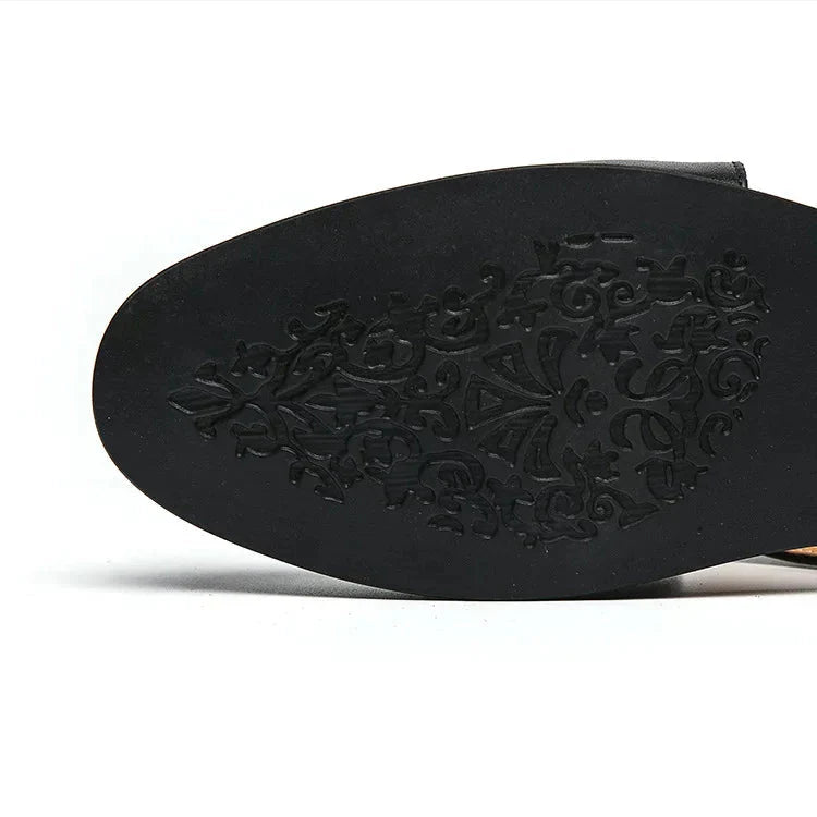 Echtleder Slipper | Kreuzriemen Details | Slip-On