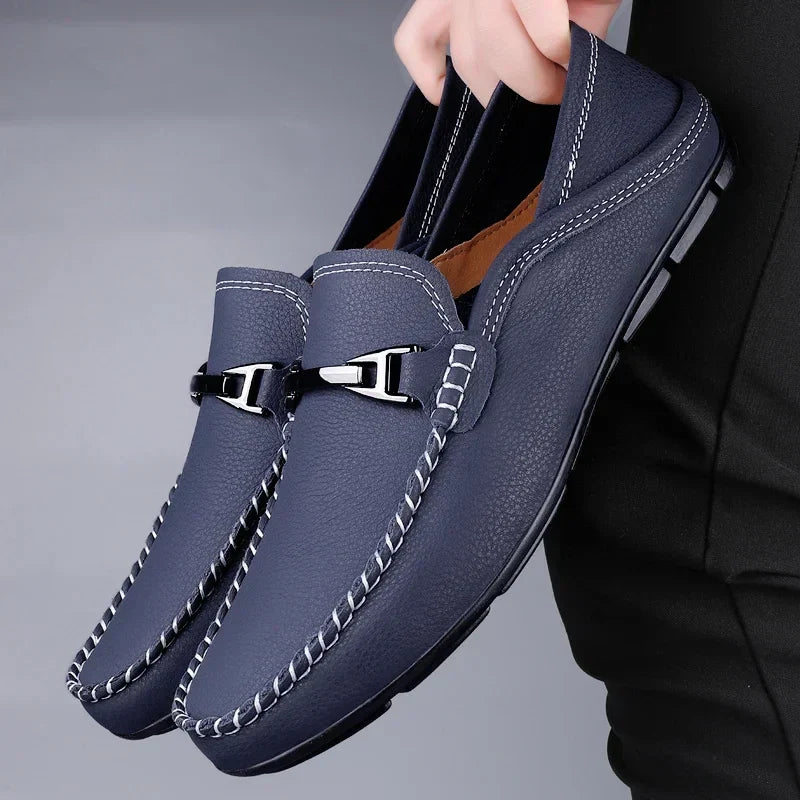 Leder Slipper | Echtes Rindsleder | Slip-On Design