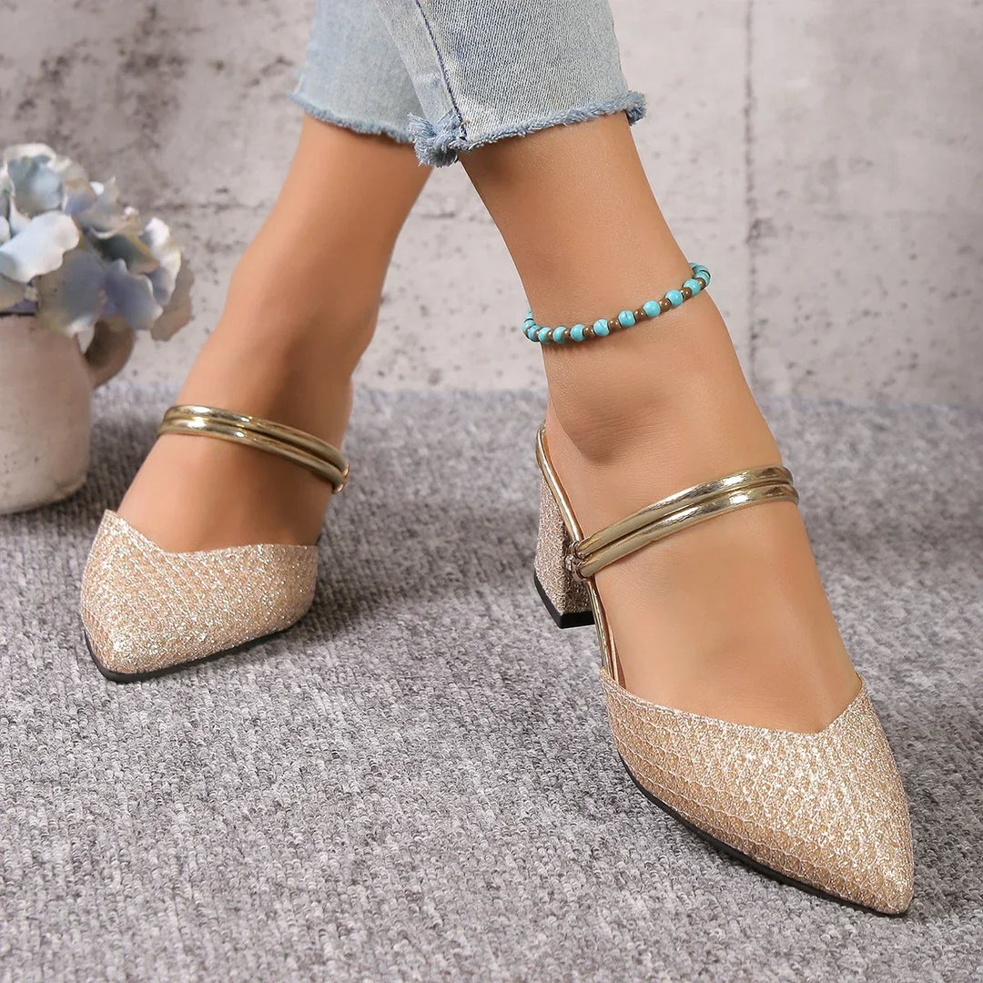 Block Heels | Glanz Finish | Spitz