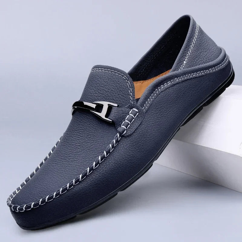 Leder Slipper | Echtes Rindsleder | Slip-On Design
