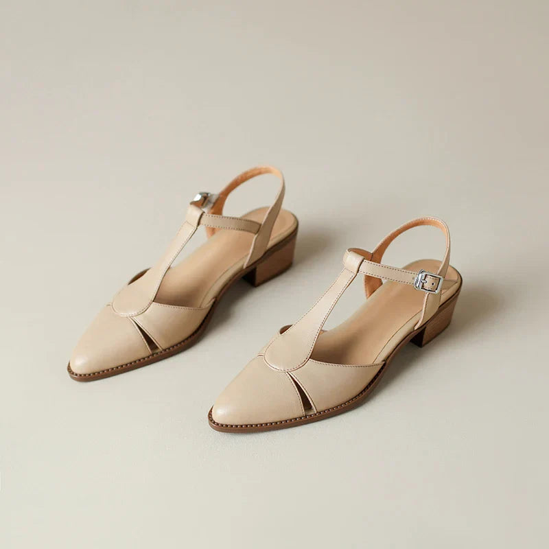 Kleidungsstück: Serana Leder Slingback Pumps | Spitz | Verschluss
