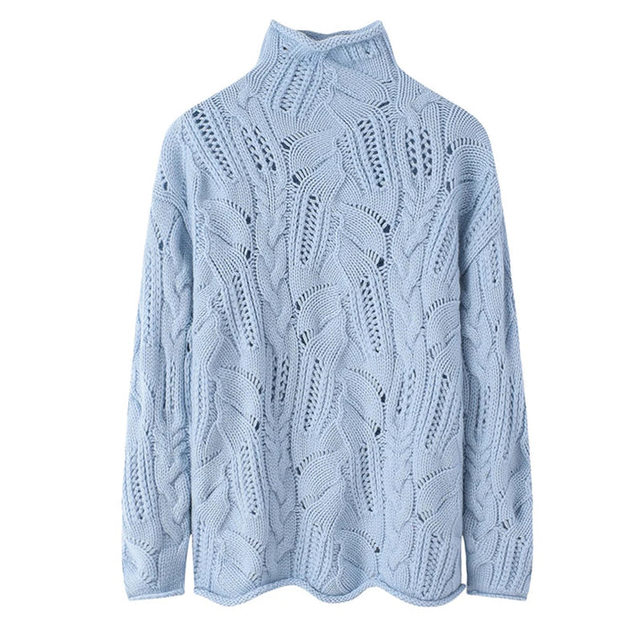 Woll-Cashmere Rollkragenpullover | Offene Strickart | Lockere Passform