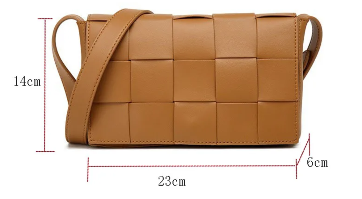 Werkmeister Gewebte Crossbody Tasche | Verstellbarer Gurt - Size Chart