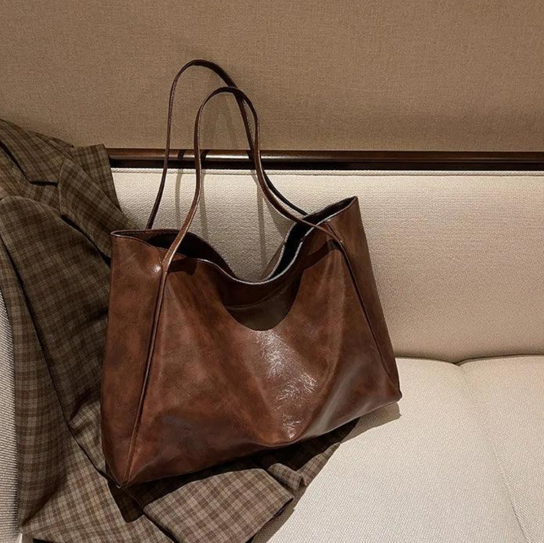 Schultertasche Groß | Weiches PU Leder