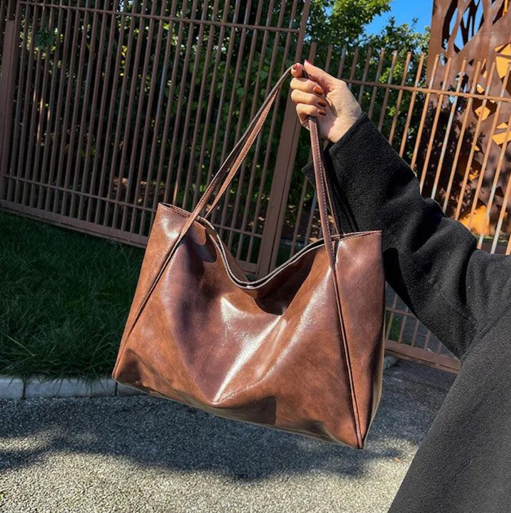 Schultertasche Groß | Weiches PU Leder