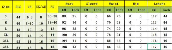 Cami Maxi Kleid | Paradise Print | Relaxed Fit | Sommer - Size Chart