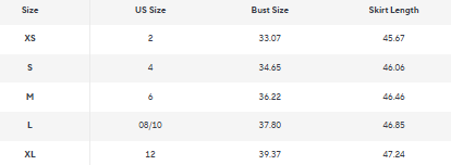 Maxikleid Naya aus Spitze | Transparente Überlagerung | Spaghettiträger - Size Chart