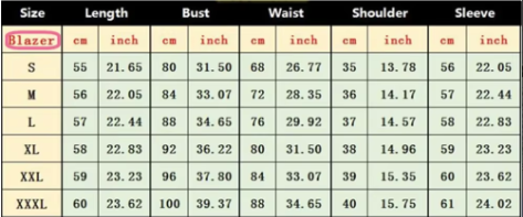 Doppelreihiger Tweed Blazer | Perlenknöpfe | Strukturierter Schnitt - Size Chart