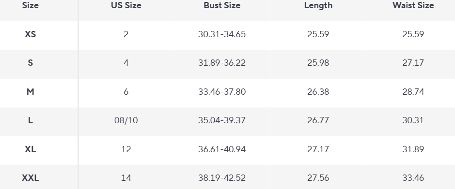 Kunstleder Top | Hoher Ausschnitt | Asymmetrischer Saum | Ärmellos - Size Chart