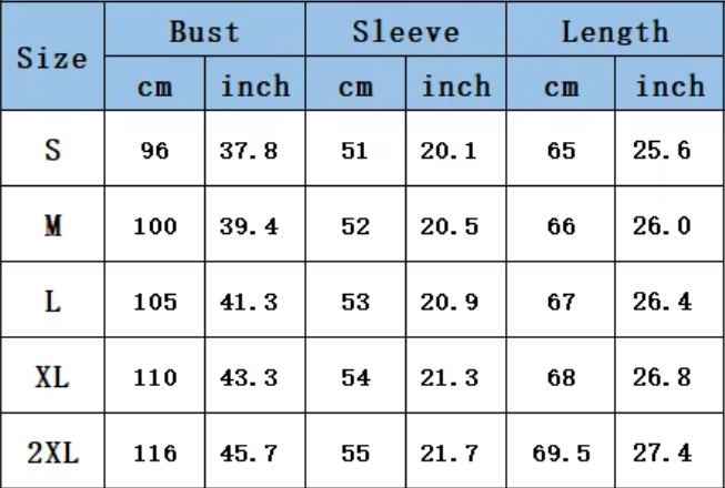 Plush Kurzjacke | Texturierte, weiche Oberfläche - Size Chart