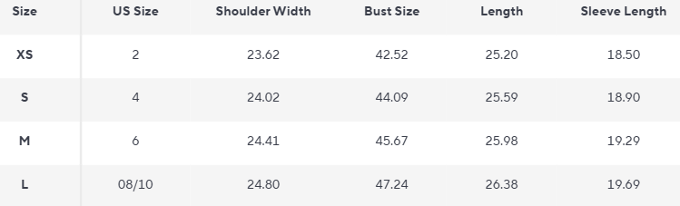 Faux Shearling Jacke | Hoher Kragen | Oversized Fit - Size Chart