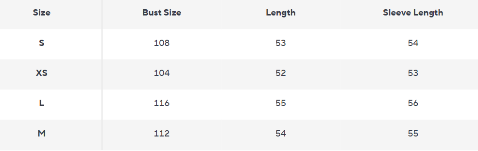 Bomberjacke mit Knopf | Stehkragen | Lockere Passform - Size Chart