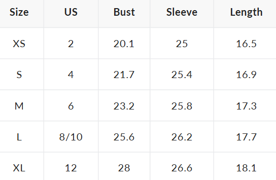 Gestreiftes Rippstrick Top | Off-Shoulder | Ausgestellte Ärmel - Size Chart