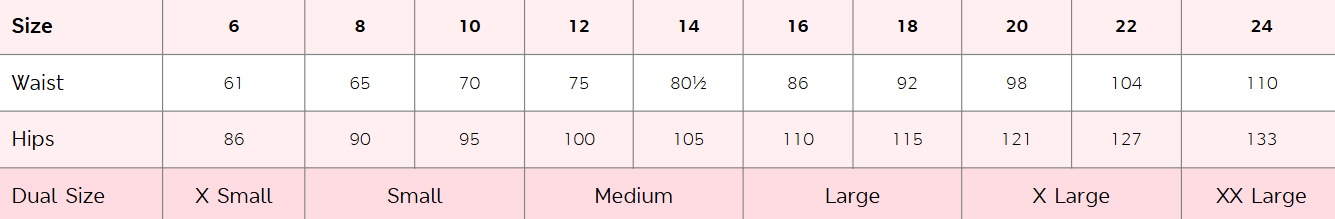 Hohe Taillierte Ausgestellte Jeans | Strukturiertes Denim | Grundlinie Kollektion - Size Chart
