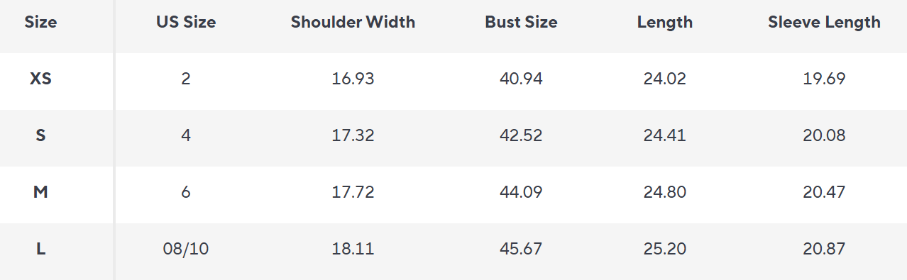 Strukturierter Kurzer Mantel | Hoher Kragen | Boxy Fit - Size Chart