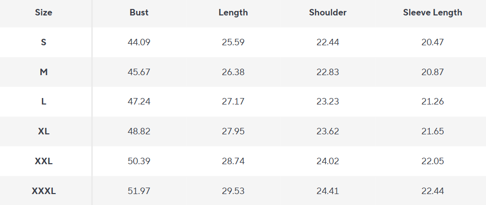 Hoodie “Salut!” | Oversized Fit | Contrast Print - Size Chart