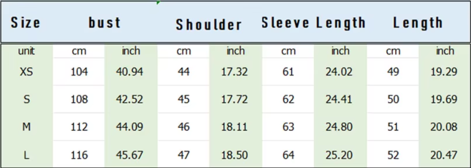 Kurze Pufferjacke | Reißverschluss | Kurzer Schnitt - Size Chart