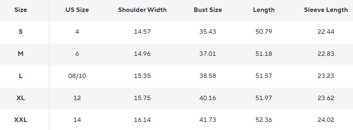 Wollmischung Langmantel | Doppelt Geknöpft | Gürtel Silhouette - Size Chart