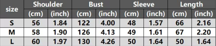 Gepolsterte Jacke mit Schal | Mühelose Winterwärme - Size Chart