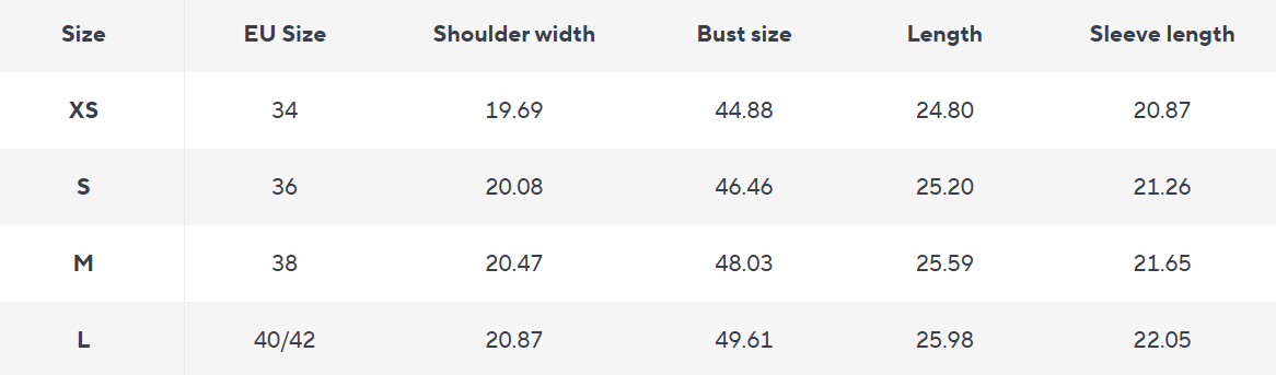 Faux Shearling Jacke | Oversized Fit | Winter - Size Chart