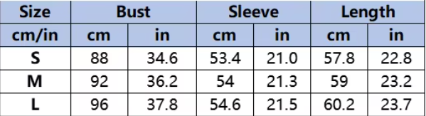 Minimalistischer Goldknopf Cardigan | Tiefer V-Ausschnitt | Modernes Strick - Size Chart
