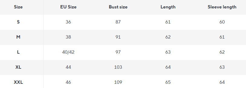 Rippstrickpullover | Boot Ausschnitt | Ausgestellte Ärmel - Size Chart