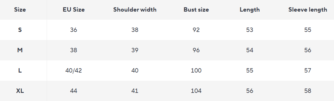 Tweed Jacke | Beige | Gold Knopf Detail | Refinierte Textur - Size Chart