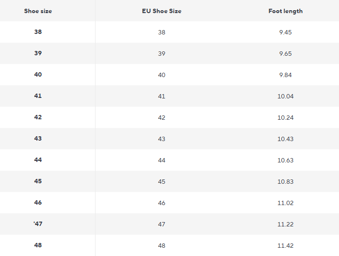 Wildleder Slipper | Weiche Komfortsohle | Modernes Slip-On Design - Size Chart
