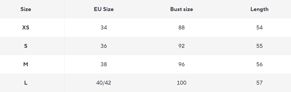 Kabelstrick Ärmelloser Pullover | Hoher Ausschnitt - Size Chart