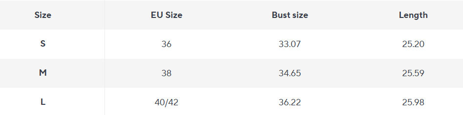 Strickweste | Knopf vorne | Split Saum - Size Chart