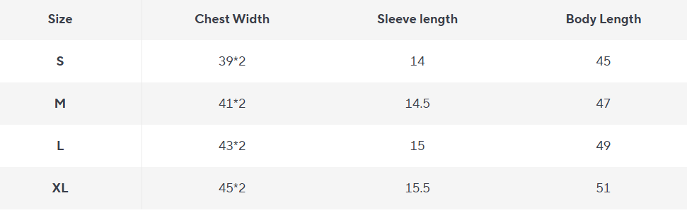 Polo Top mit Kontrastkragen | Kurzarm mit Reißverschluss - Size Chart