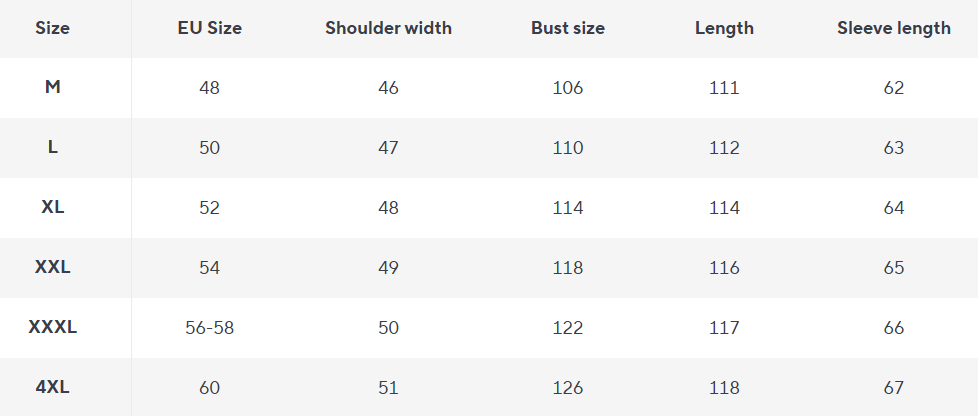 Wollmix Doppelt-Knopf Overcoat | Herbst Winter - Size Chart