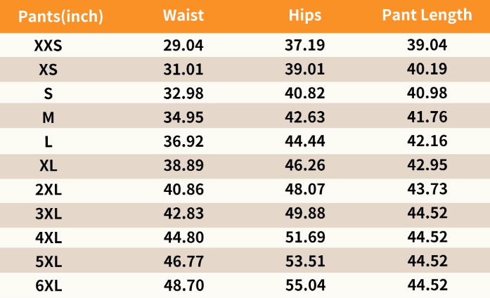 Woll Hahnentritt Hose | Seiteneinstellungen | Grundlinie Kollektion - Size Chart