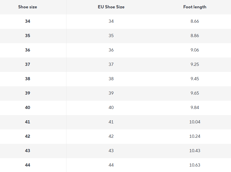 Wildleder Slipper | Handgenäht | Leichte Sohle - Size Chart